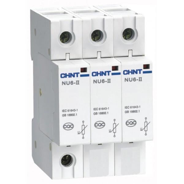 Обмежувач перенапруги CHINT NU6-II 3Р 100кА 460В (213571)