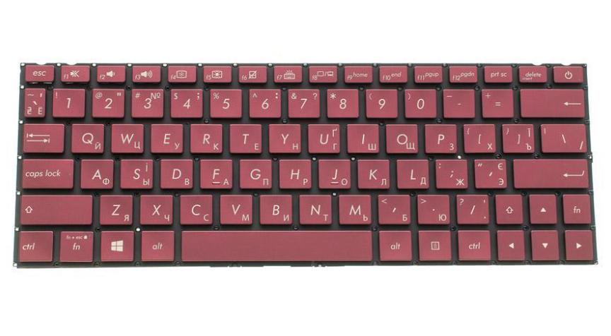 Клавиатура для ноутбука Asus UX333 series rus без фрейма/подсветки клавиш Wine (169205)