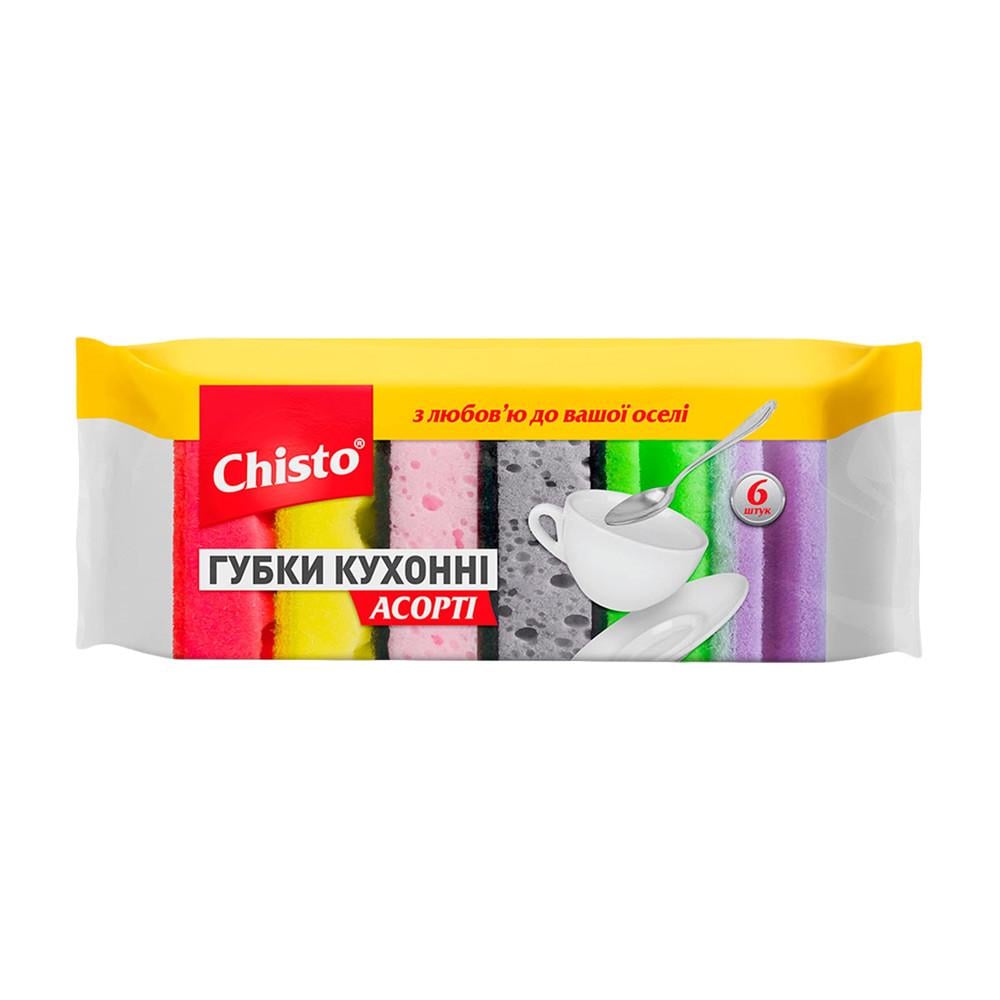 Губка кухонная Chisto Ассорти 2+2+2 шт. Разноцветный (3099949638) Губка кухонная Chisto Ассорти 2+2+2 шт. Разноцветный (3099949638)