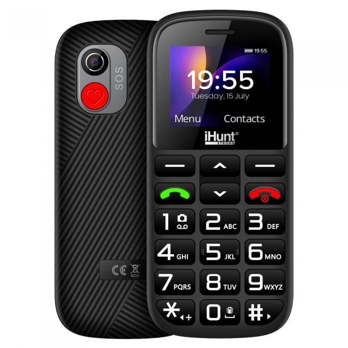 Кнопочный мобильный телефон iHunt Senior Comfort две SIM-карты/Blackuetooth/камера/фонарик 1000 мАч (2698810864)