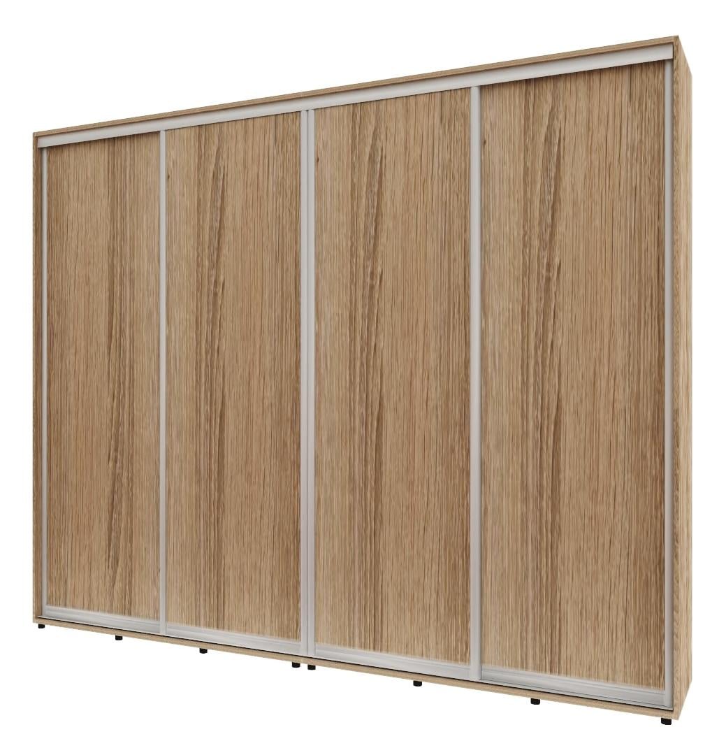 Шкаф-купе четырехдверный Комфорт Мебель ДСП Стандарт 280х45х220 см Дуб натуральный