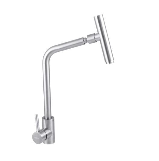 Смеситель для кухни Haiba SUS 017 с выдвижным изливом (HB3897)