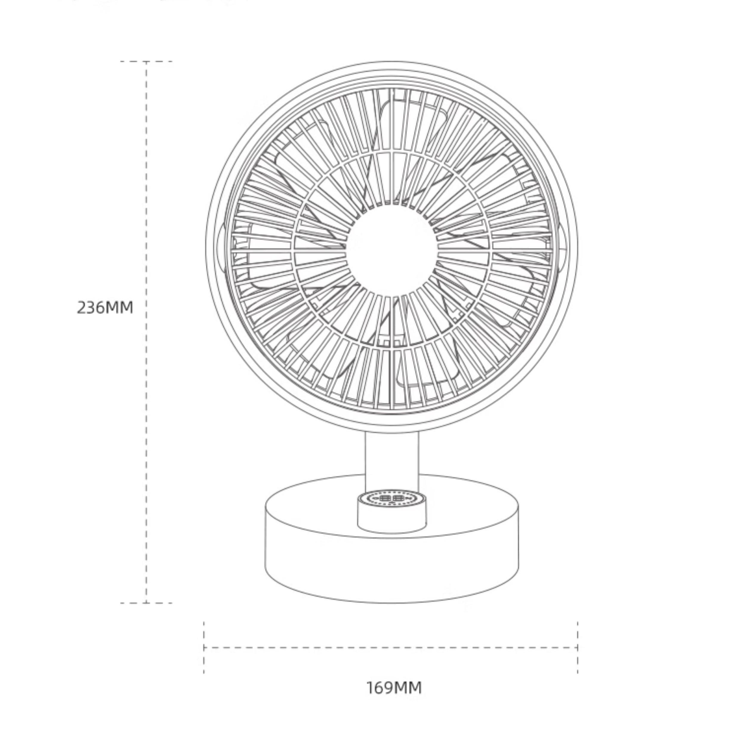 Вентилятор портативный Sothing Plume S2 Desktop Fan на аккумуляторе 2000 мАч (DSHJ-S-2102) - фото 8