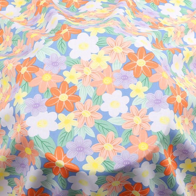 Тканина віскоза LuxFabric Lily multicolored принтована 153 г/м² 1,45 м 1 м (ТП1431в52)