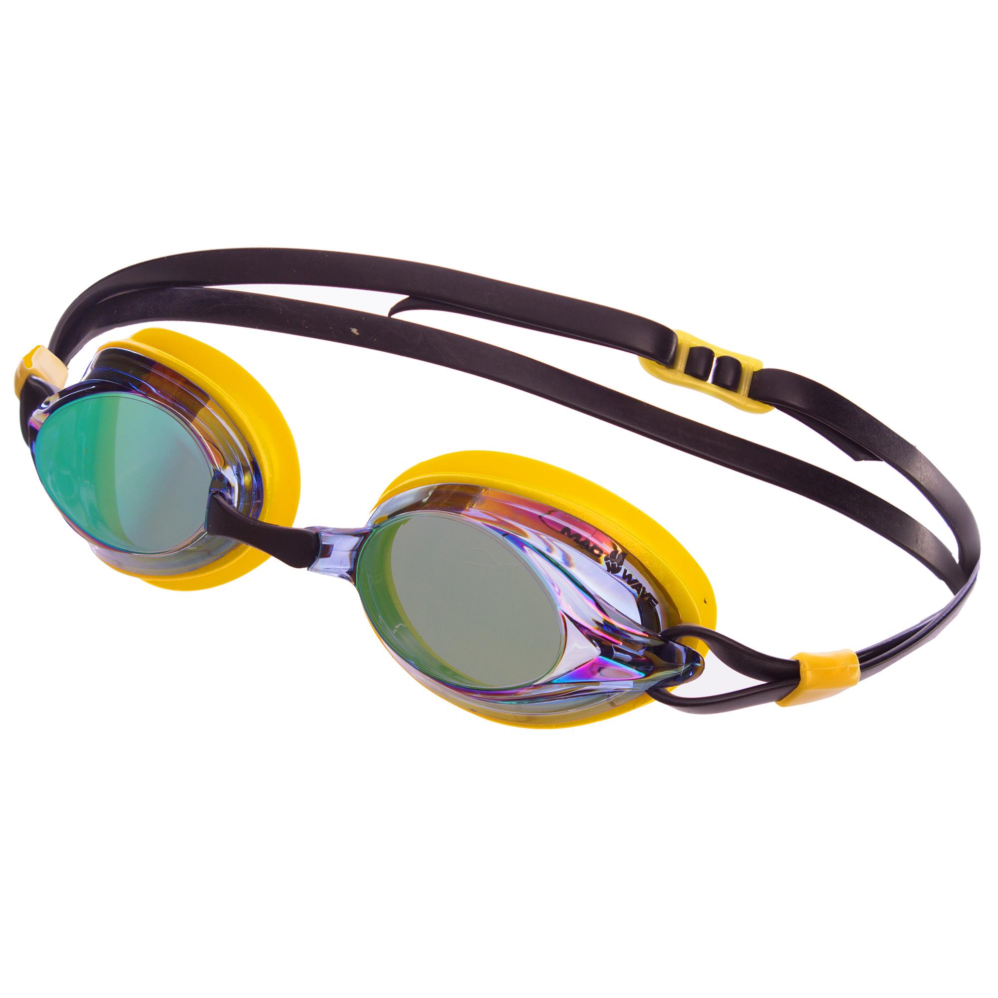 Очки для плавания Mad Wave SPURT RAINBOW M0427260 Желтый/Черный (6936116102474)