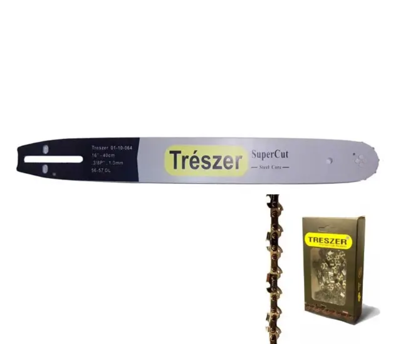 Шина TRESZER 35 см и цепь 52 звена для электропилы/шаг 3/8 (KT3552)