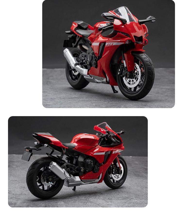 Мотоцикл TK Group Yamaha YZF R1 1:12 металевий з підсвічуванням/звуком/амортизацією (2662766182) - фото 3 Мотоцикл TK Group Yamaha YZF R1 1:12 металевий з підсвічуванням/звуком/амортизацією (2662766182) - фото 3