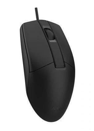 Компьютерная мышка оптическая A4Tech OP-330S USB 1000 dpi бесшумный клик 3 кнопки 1,5 м Черный (OP-330S)