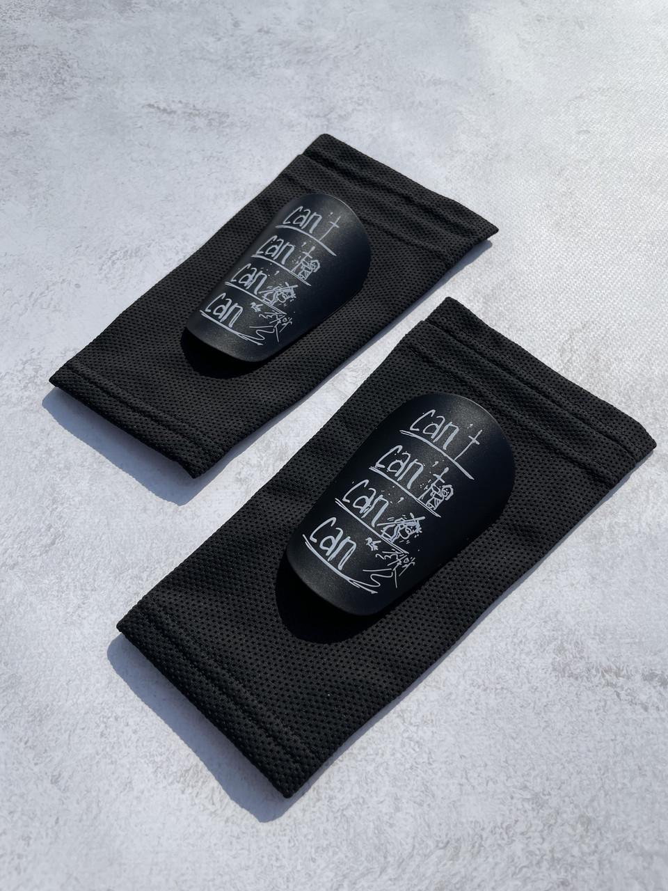 Комплект мини-щитки футбольные Can't и держатели сеточки под щитки Черный (2578267408)