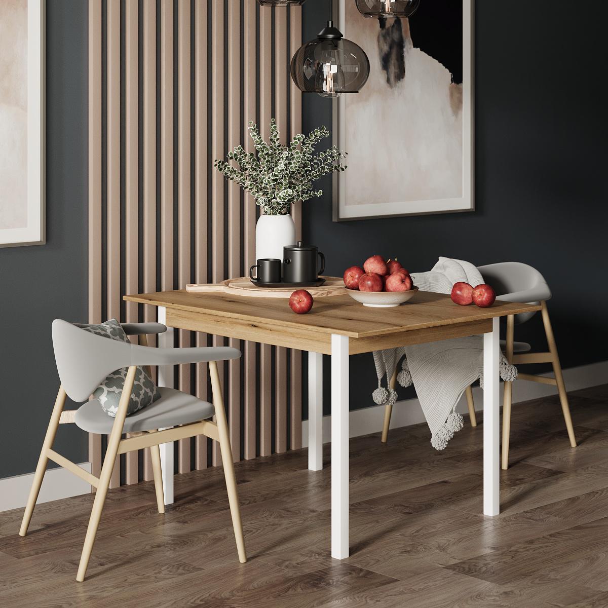 Обідній стіл-трансформер Lunch 900x765x600 мм Дуб Евок/Білий (GATB19100000010) - фото 3