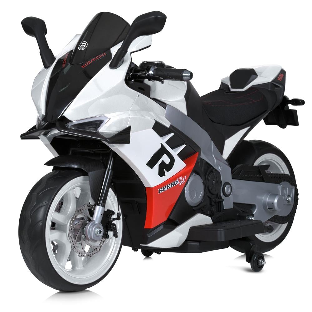 Детский электромотоцикл Bambi M 6013EL 2-колесный 24V Белый