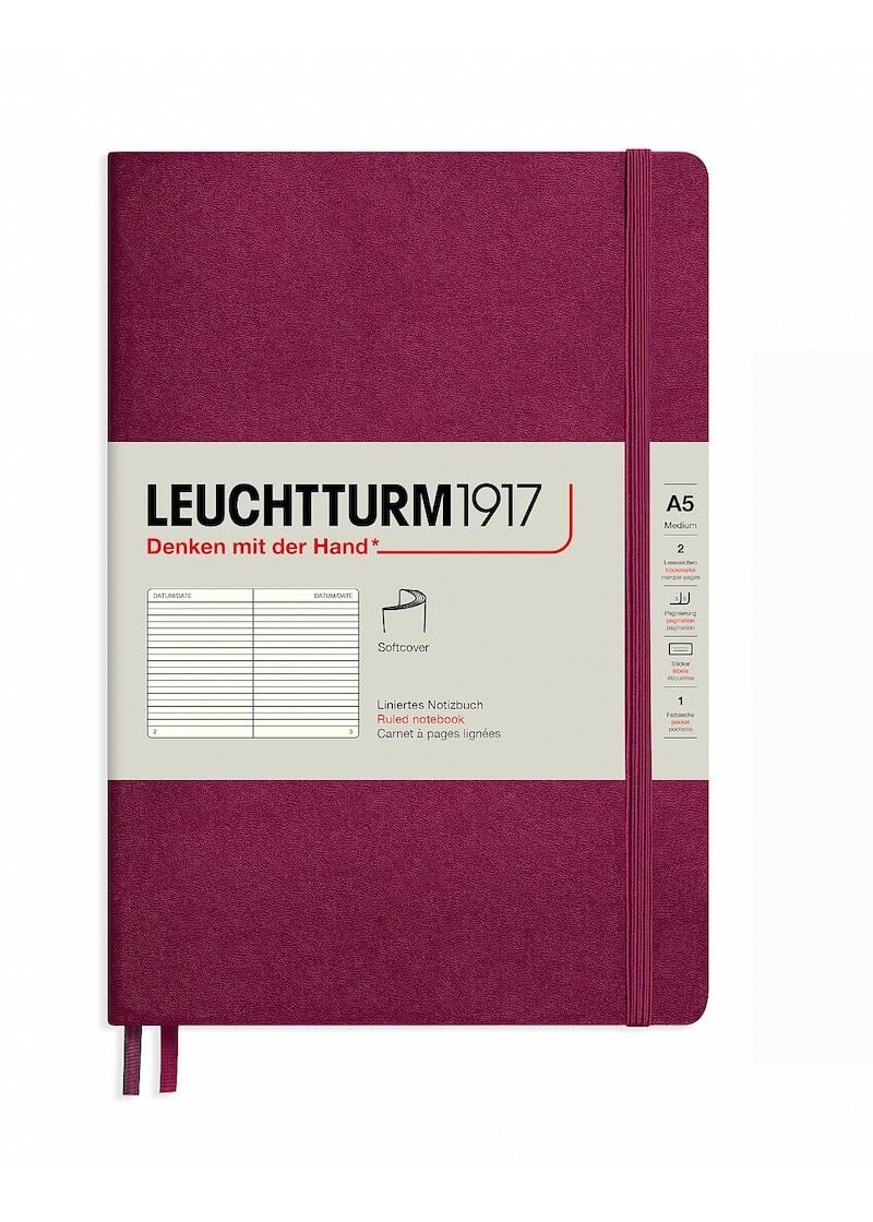 Блокнот Leuchtturm1917 средний мягкая обложка линия Винный (362834)