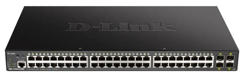 Коммутатор D-Link DGS-1250-52XMP/A1A Black (2129044010)
