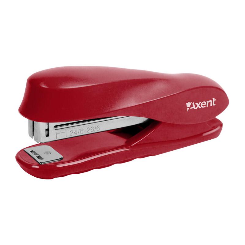 Степлер Axent Ocean скобы №24/6 до 20 листов пластиковый Красный (4803-06-a)