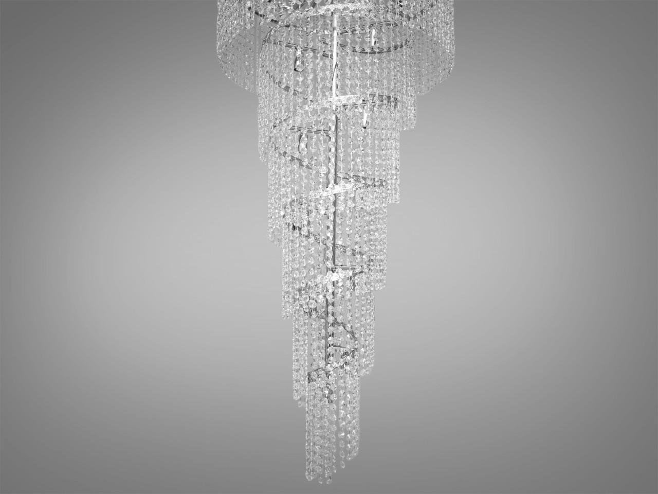 Люстра хрустальная в холл FH-28908-600X1500HR-LS на 33 лампы Хром (1904001176) - фото 6 Люстра хрустальная в холл FH-28908-600X1500HR-LS на 33 лампы Хром (1904001176) - фото 6