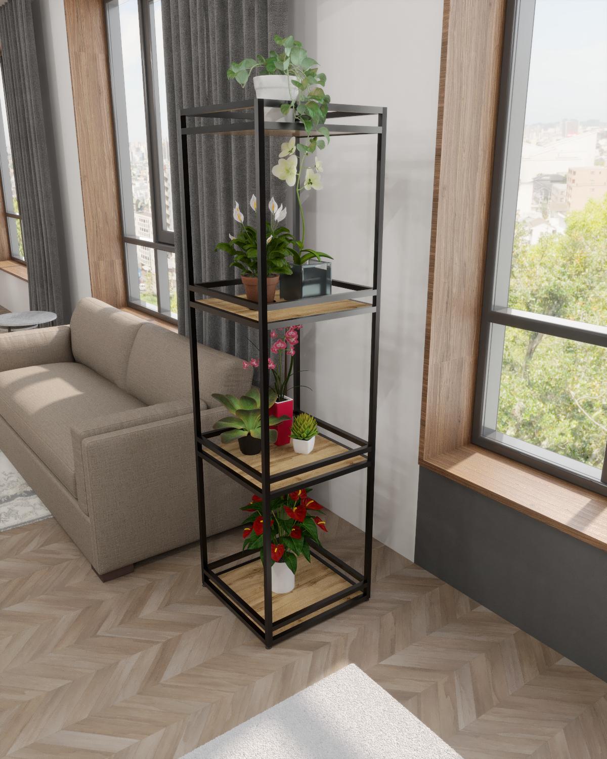 Подставка для цветов EcoLoft Нериса DSP-1438-1 в стиле лофт Дуб Аппалачи (DSP-1438-1) Подставка для цветов EcoLoft Нериса DSP-1438-1 в стиле лофт Дуб Аппалачи (DSP-1438-1)