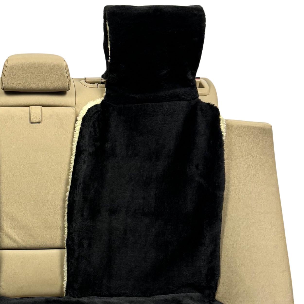 Накидка дополнительная на спинку заднего сиденья автомобиля Runa Черный (300-6-N)