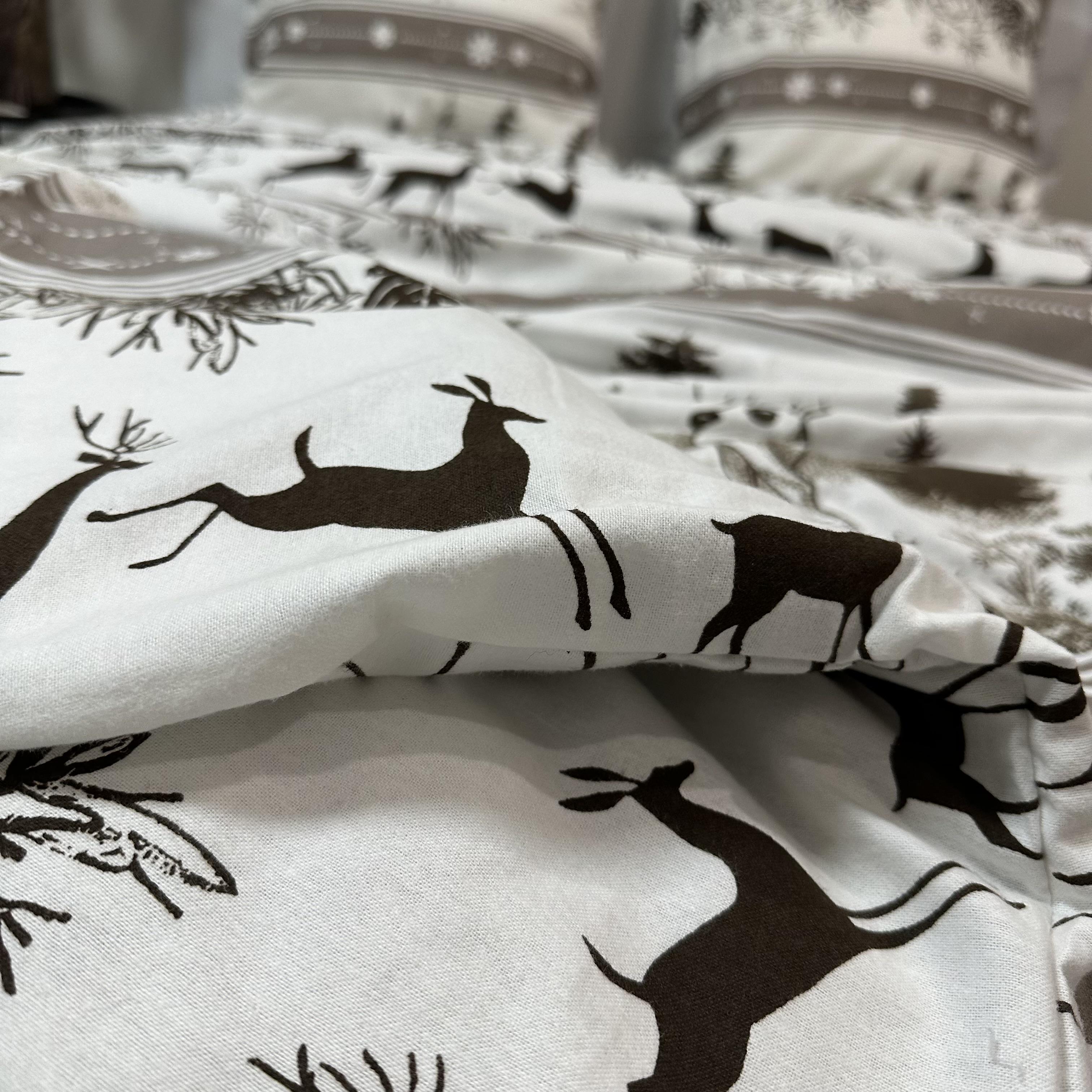 Комплект постільної білизни байкова Зимовий сімейний Сірий (байка 1-4) - фото 7