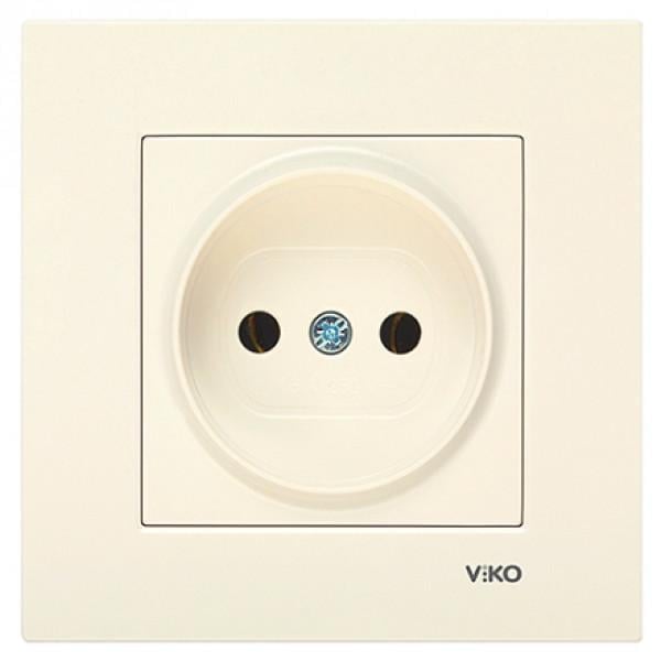 Розетка одинарная без заземления Viko Karre Кремовый (00000012454)