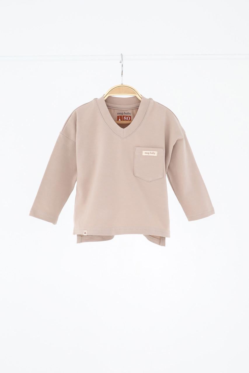 Лонгслів дитячий Mag Baby Pocket 104 см 3-4 роки Темний таш (2329033531)