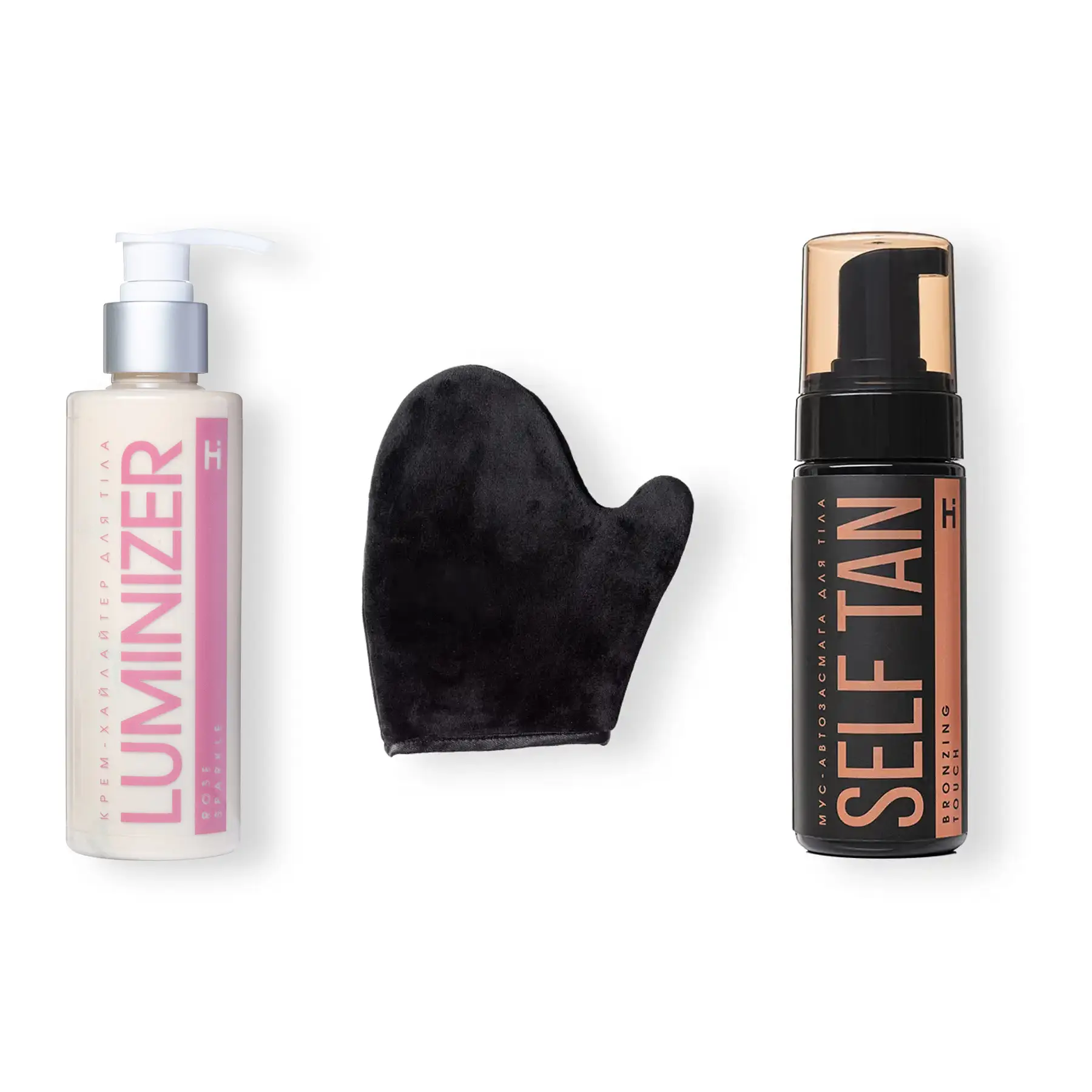 Крем-хайлайтер Rose Sparkle + Набор для автозагара