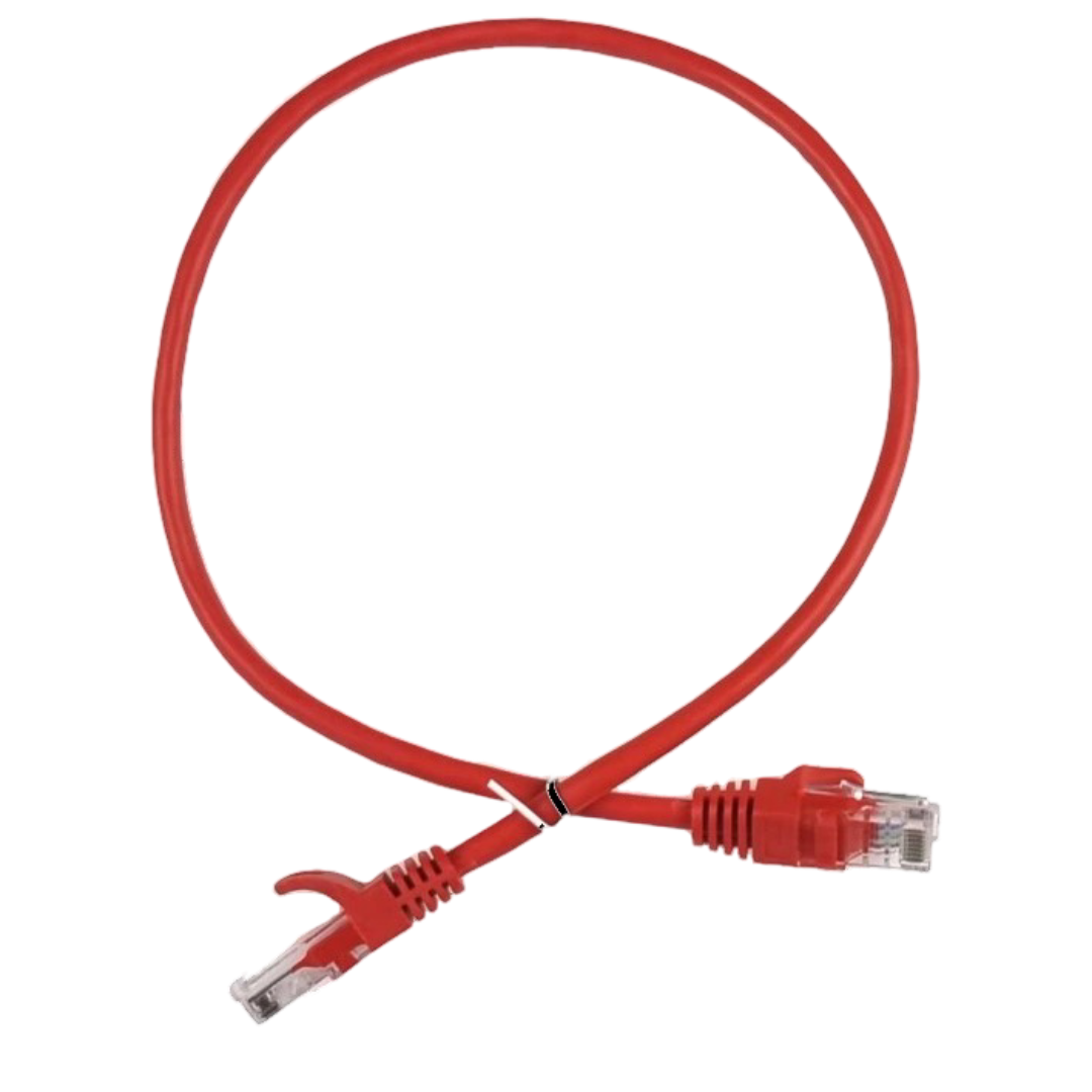 Патч-корд EServer UTP CAT5e медный неэкранированный PVC для домашних и офисных сетей 0,25 м Красный (633429)