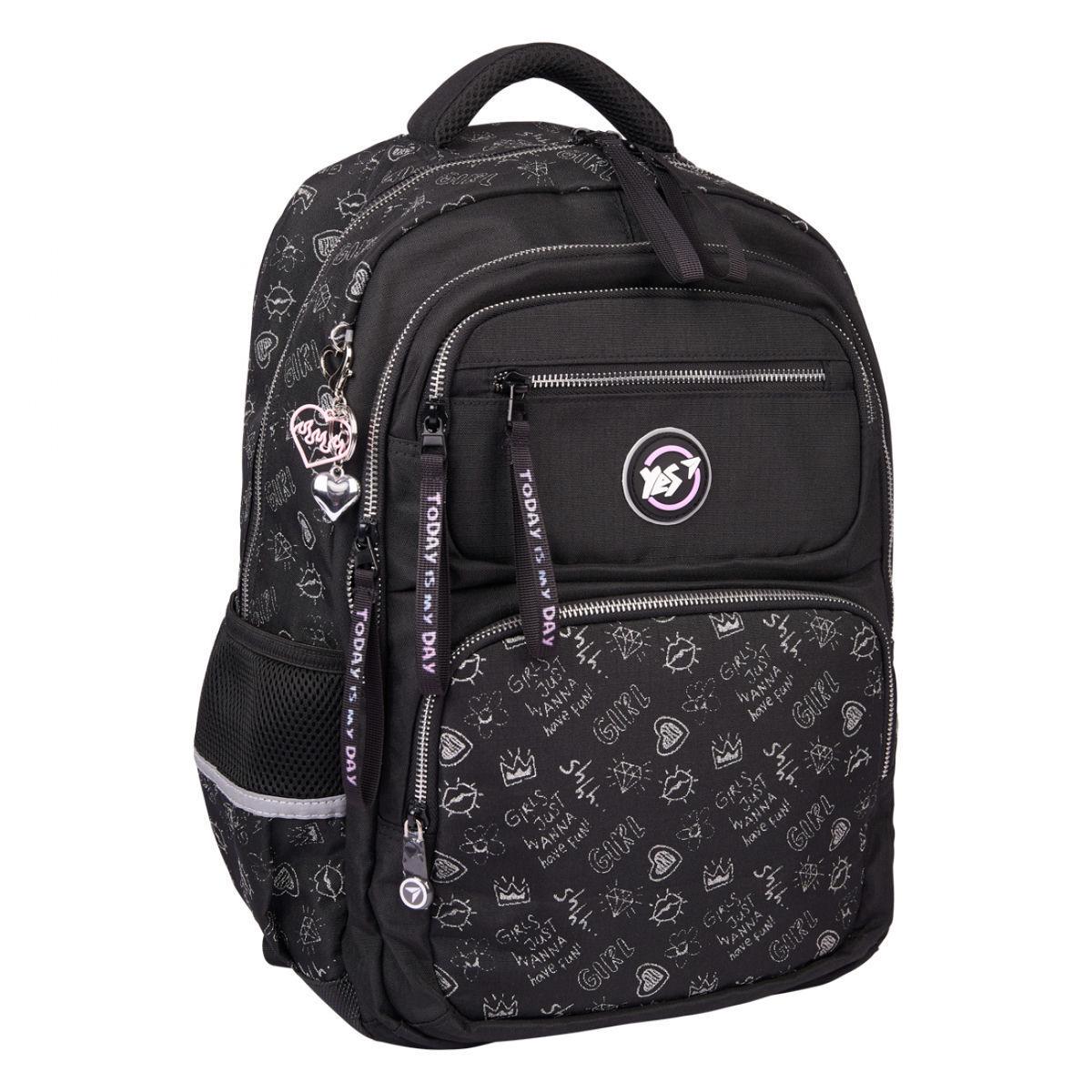 Рюкзак школьный YES Today is my Day 37x27x13 см 13 л Серый (559828)