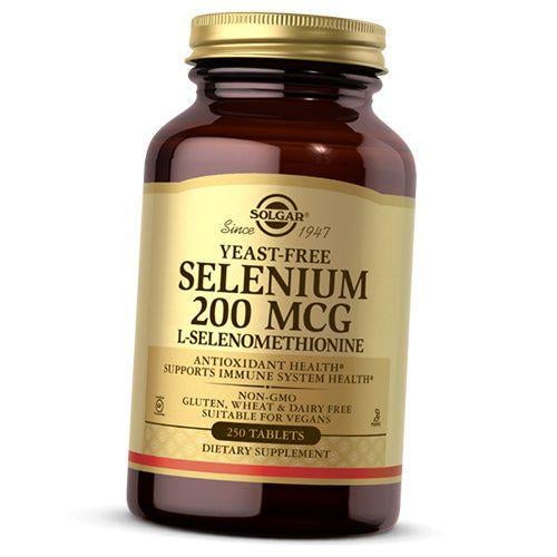 Минералы Solgar Yeast-Free Selenium бесдрожжевой 200 мкг 250 табл. (36313130)