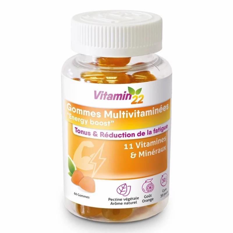 Вітаміни VITAMIN'22 gommes multivitaminees energy boost 60 шт. (LIDK83)