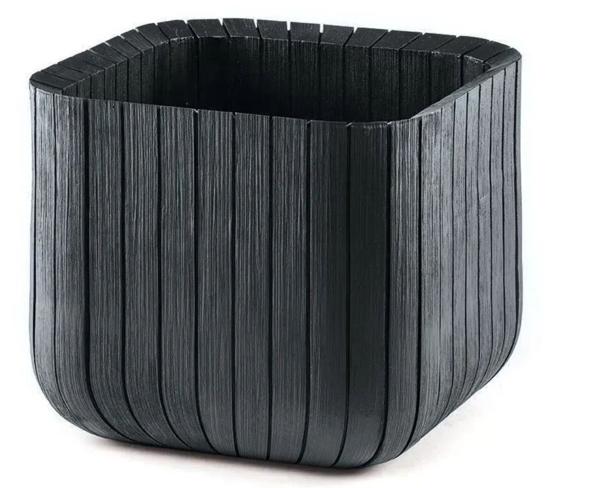 Горшок для цветов Keter Cube Planter S пластиковый уличный Графит (230227) Горшок для цветов Keter Cube Planter S пластиковый уличный Графит (230227)