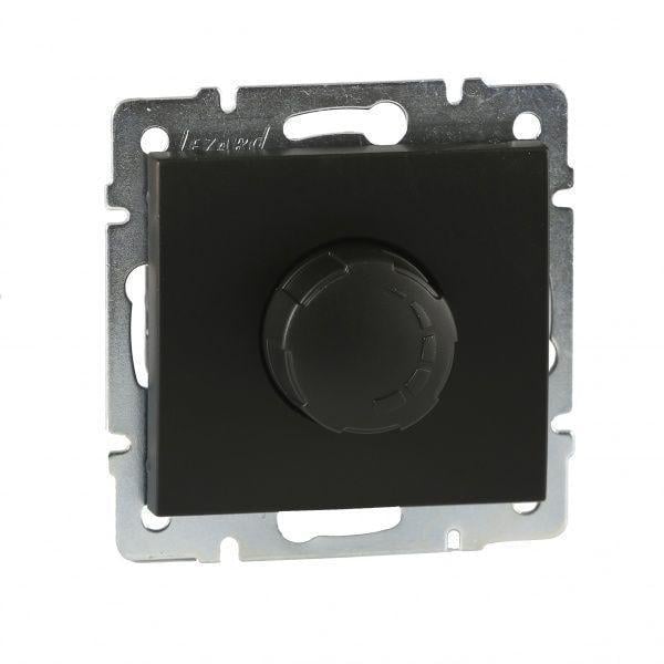 Світлорегулятор поворотний Lezard Rain 800 Вт без рамки Антрацитовий (703-4288-115)