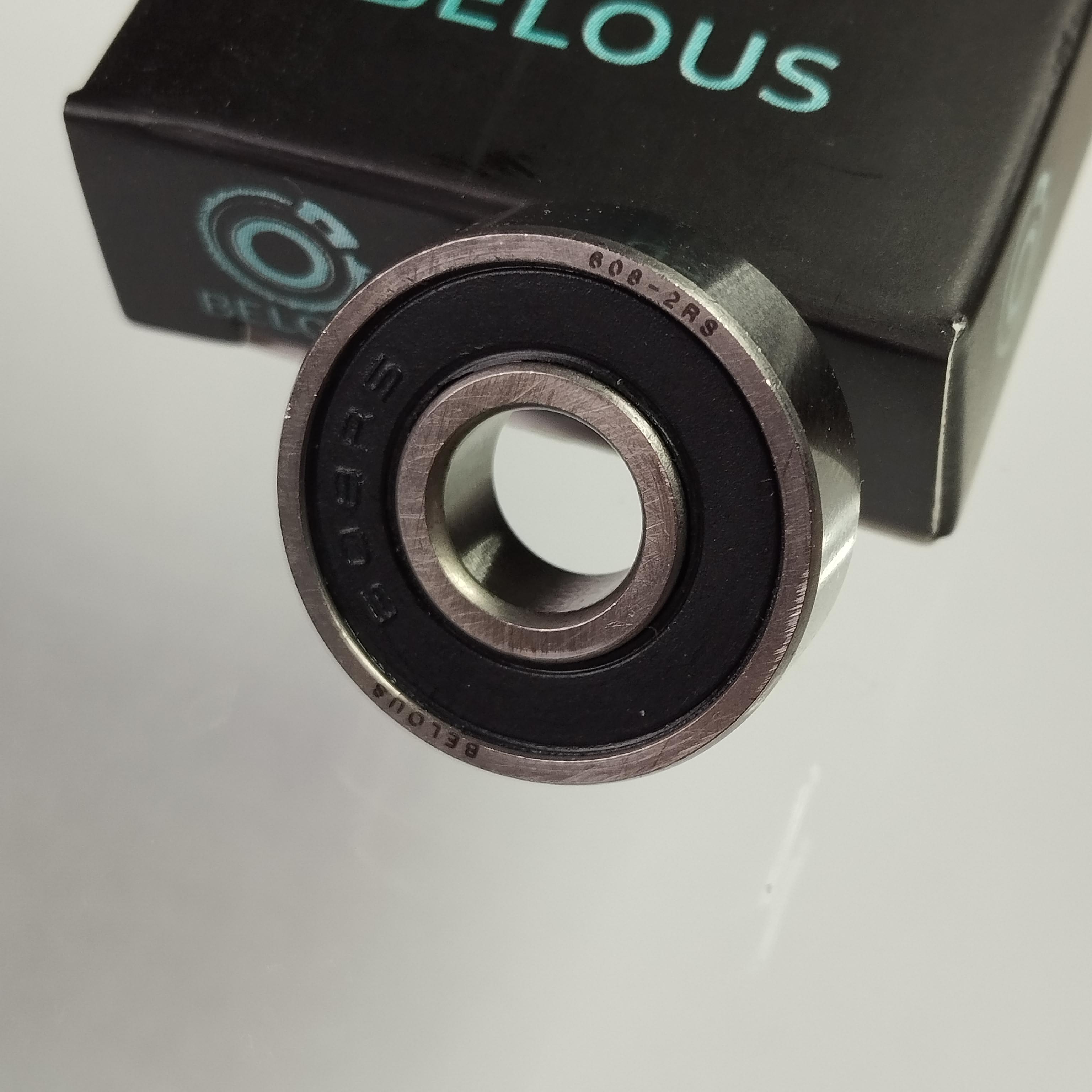 Подшипник BELOUS 608 2RS шариковый однорядный 8 мм x 22x7 мм gcr15 ABEC3 rpm12000 (100040)