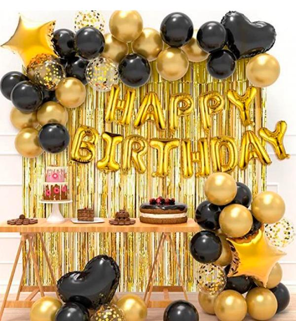 Фотозона на день рождение Birthday Party 60 пр. Gold (10959611)