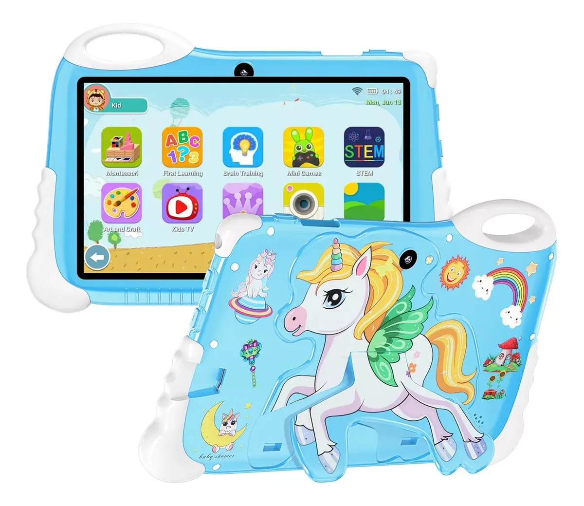 Планшет дитячий 7" DSK D02 із єдинорогом на Android (D02blue) - фото 3