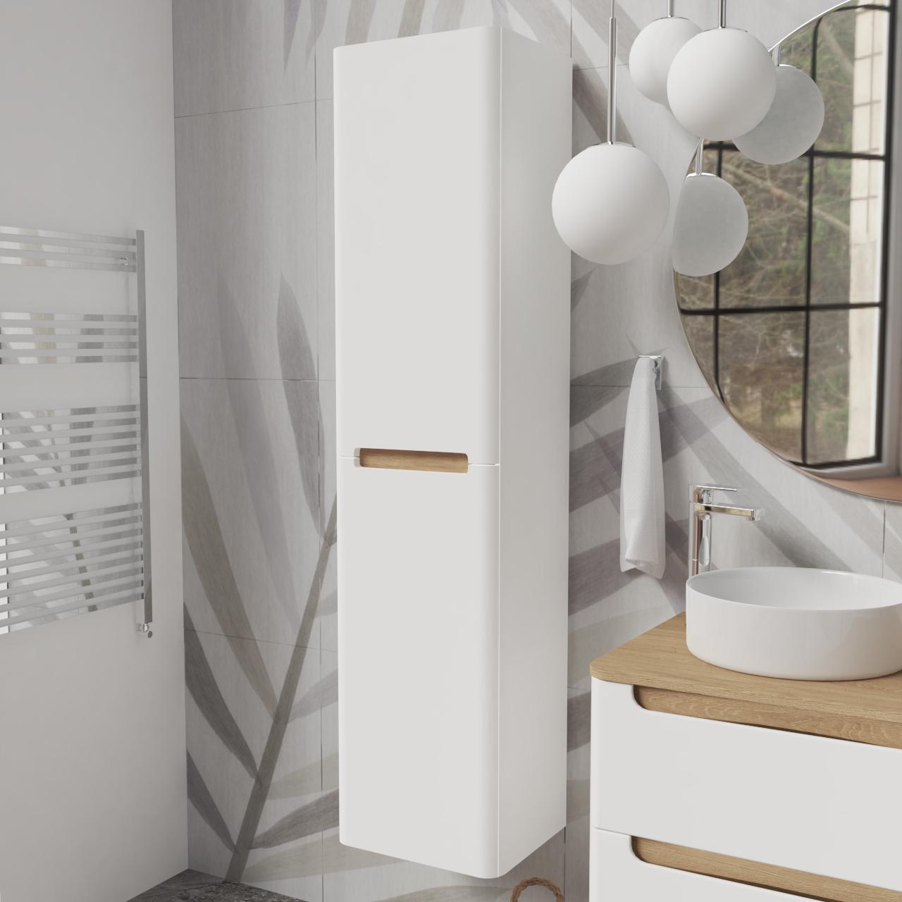 Пенал подвесной MVK Vostok Terra 40 B1 левый эмаль 400х300х1600 мм Белый матовый (tr140lwh) - фото 2