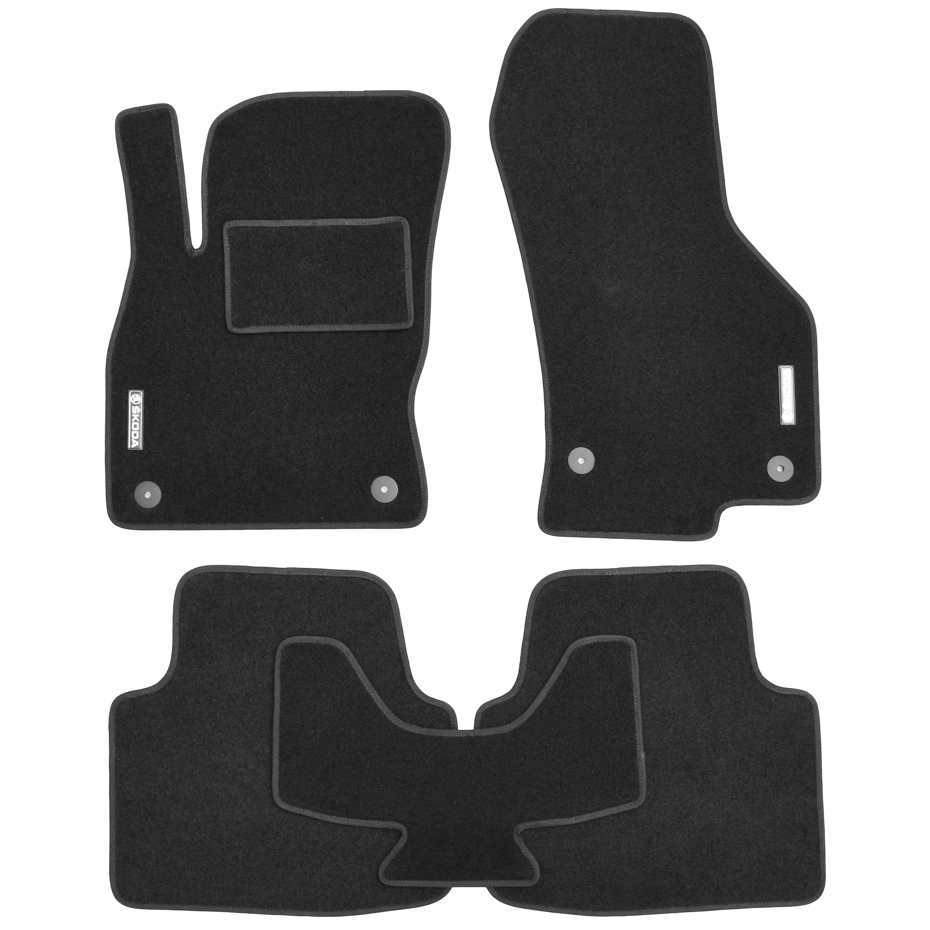 Коврики в салон для Skoda Superb '15 текстильные Стандарт Черный