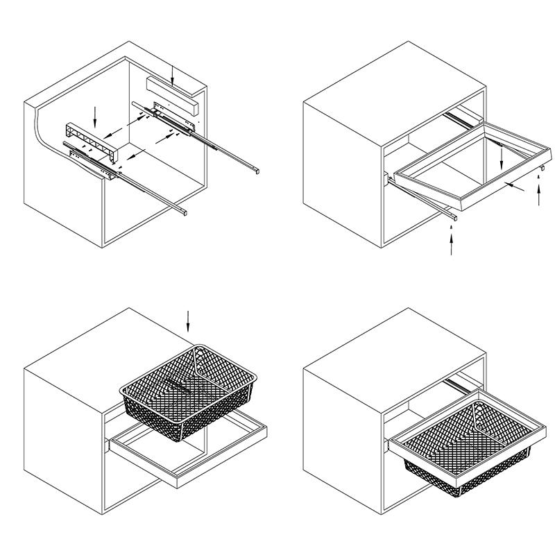 Кошик для одягу Muller металева сітка 700/661/695 мм Онікс (4411) - фото 11