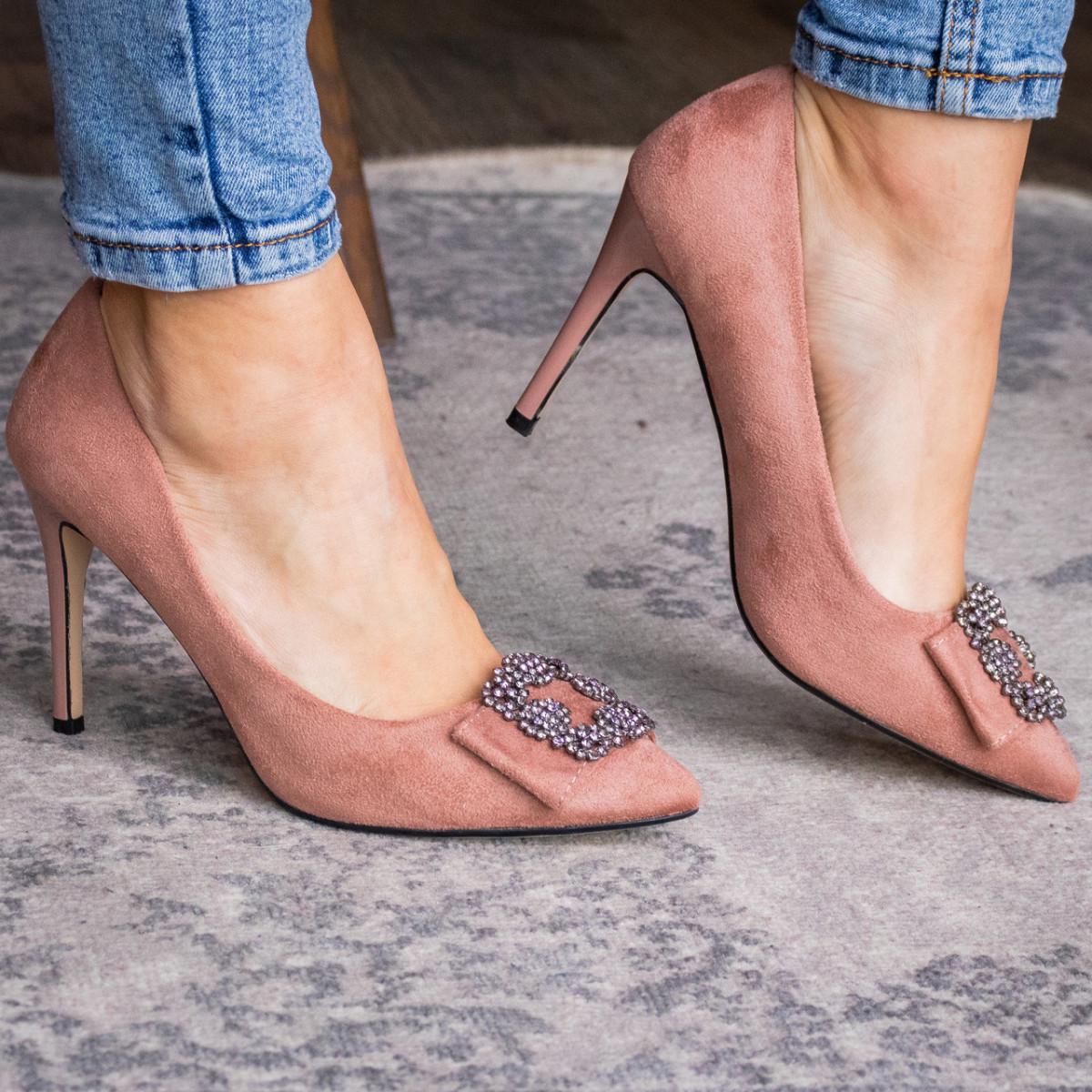 Туфли женские на каблуке Fashion р. 39 25 см Бежевый (1936)