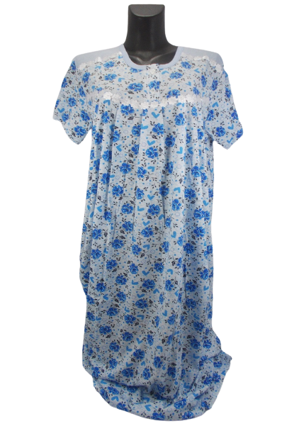 Ночная рубашка женская хлопковая Best 02 р. 58 Белый/Синий (1579817572) Ночная рубашка женская хлопковая Best 02 р. 58 Белый/Синий (1579817572)