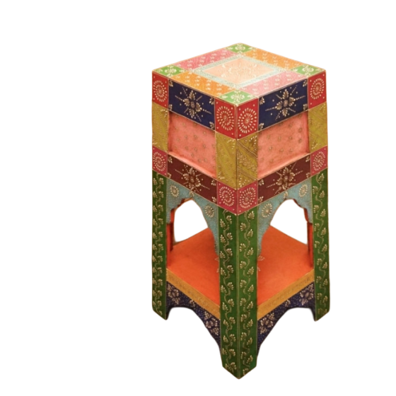 Табурет с полкой Арт.2104 №3 из дерева манго (9140205)