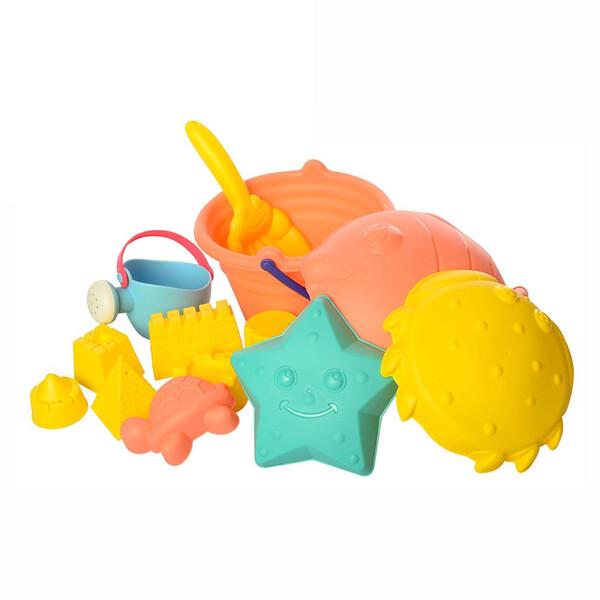 Набор силиконовых игрушек в песочницу Metr+ с ведерком и пасочками (058311) Набор силиконовых игрушек в песочницу Metr+ с ведерком и пасочками (058311)