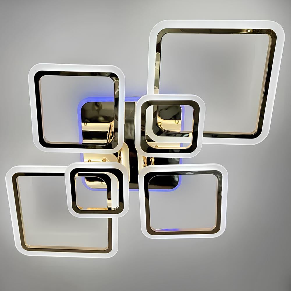 Люстра потолочная светодиодная Lighthouse SL-18183/2/2/2 FG/RGB 159W DIMMER 3000-6000 140х1000х680 мм Золотой