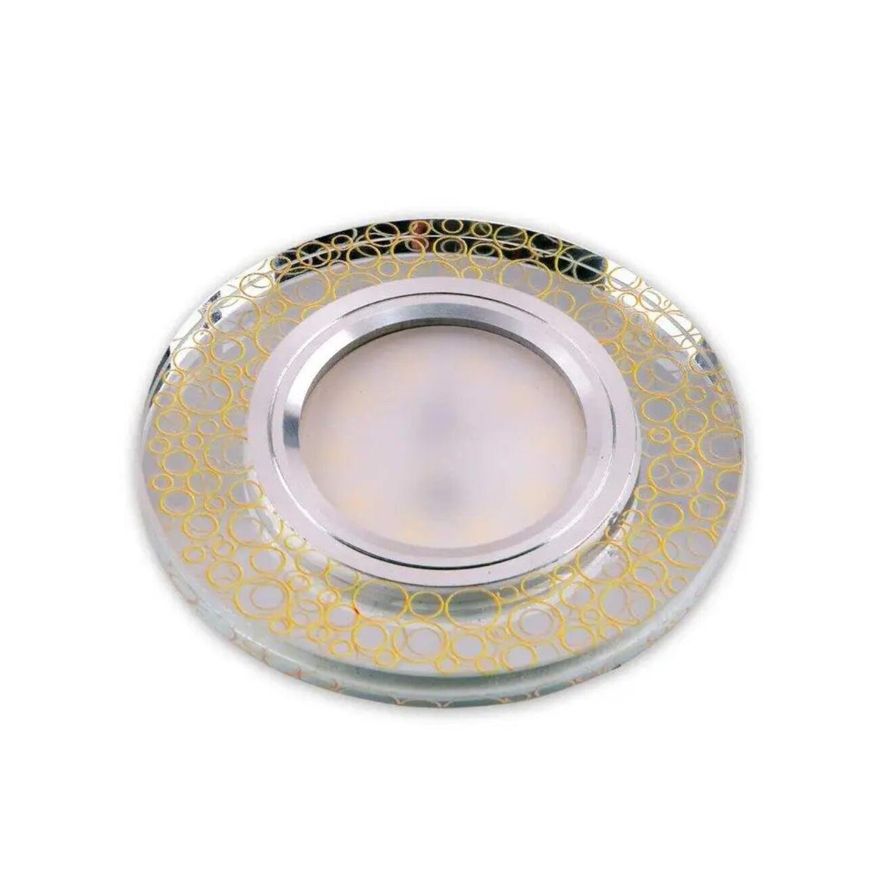 Точечный светильник Sirius круглый под одну лампу GU5.3 и LED-подсветкой 4000K Золотой (Л LA 190175 GO)