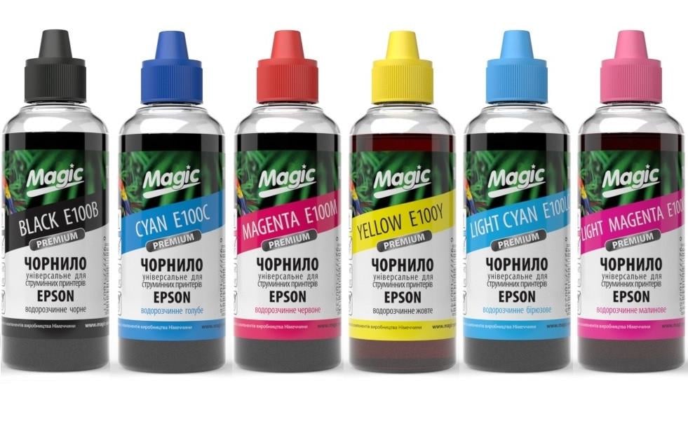 Комплект чернил для струйных принтеров Magic Print Epson 673/650 L800/805/P50/T50/R270/TX650/1410 B/C/LC/M/LM/Y 6 шт./100 мл (25579261)