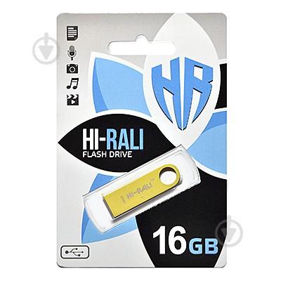 Флеш-накопичувач USB 16GB Hi-Rali Shuttle Series Gold (HI-16GBSHGD) - фото 2