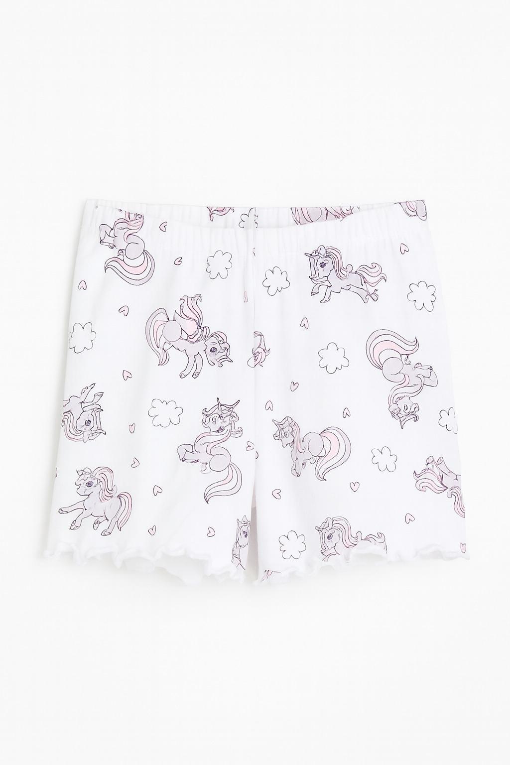 Шорты H&M 1129260-1 Единороги 134-140 см Белый Шорты H&M 1129260-1 Единороги 134-140 см Белый