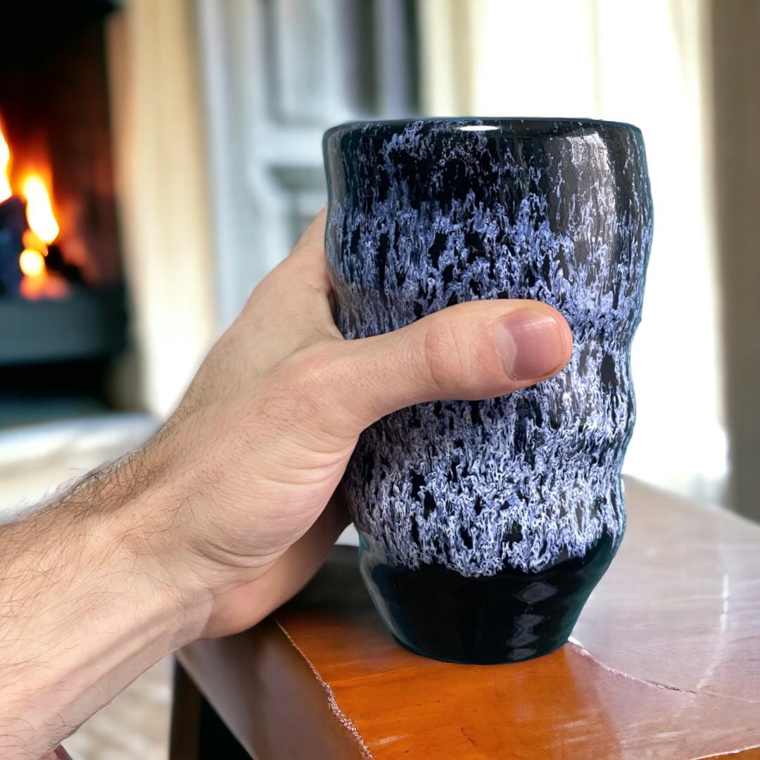 Стакан ручной работы 2шт. Черно-зеленый/Синий (14505904) - фото 8 Стакан ручной работы 2шт. Черно-зеленый/Синий (14505904) - фото 8