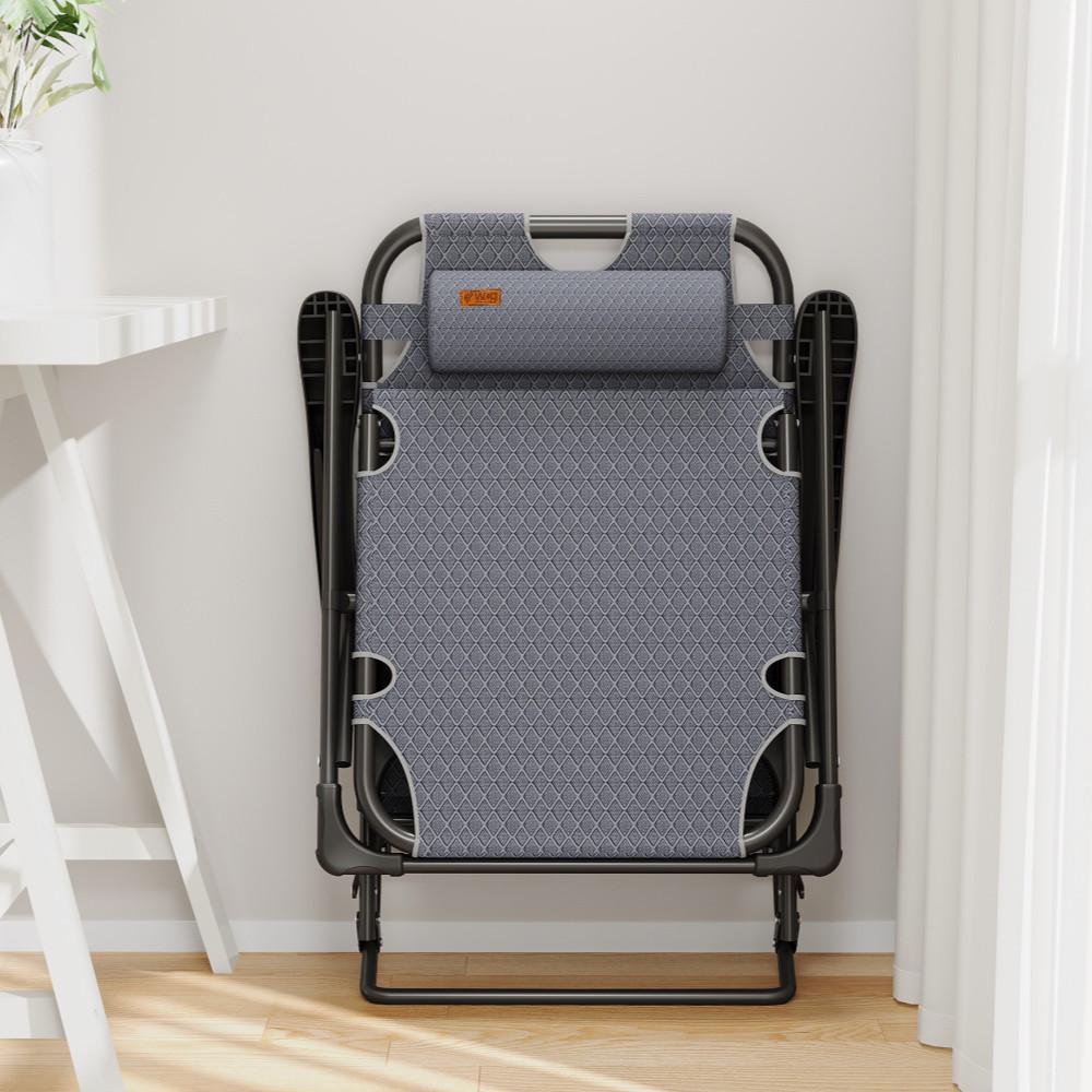 Крісло-шезлонг розкладне садове із подушкою WCG FCB-S03PP з подушкою (2761306579) - фото 4