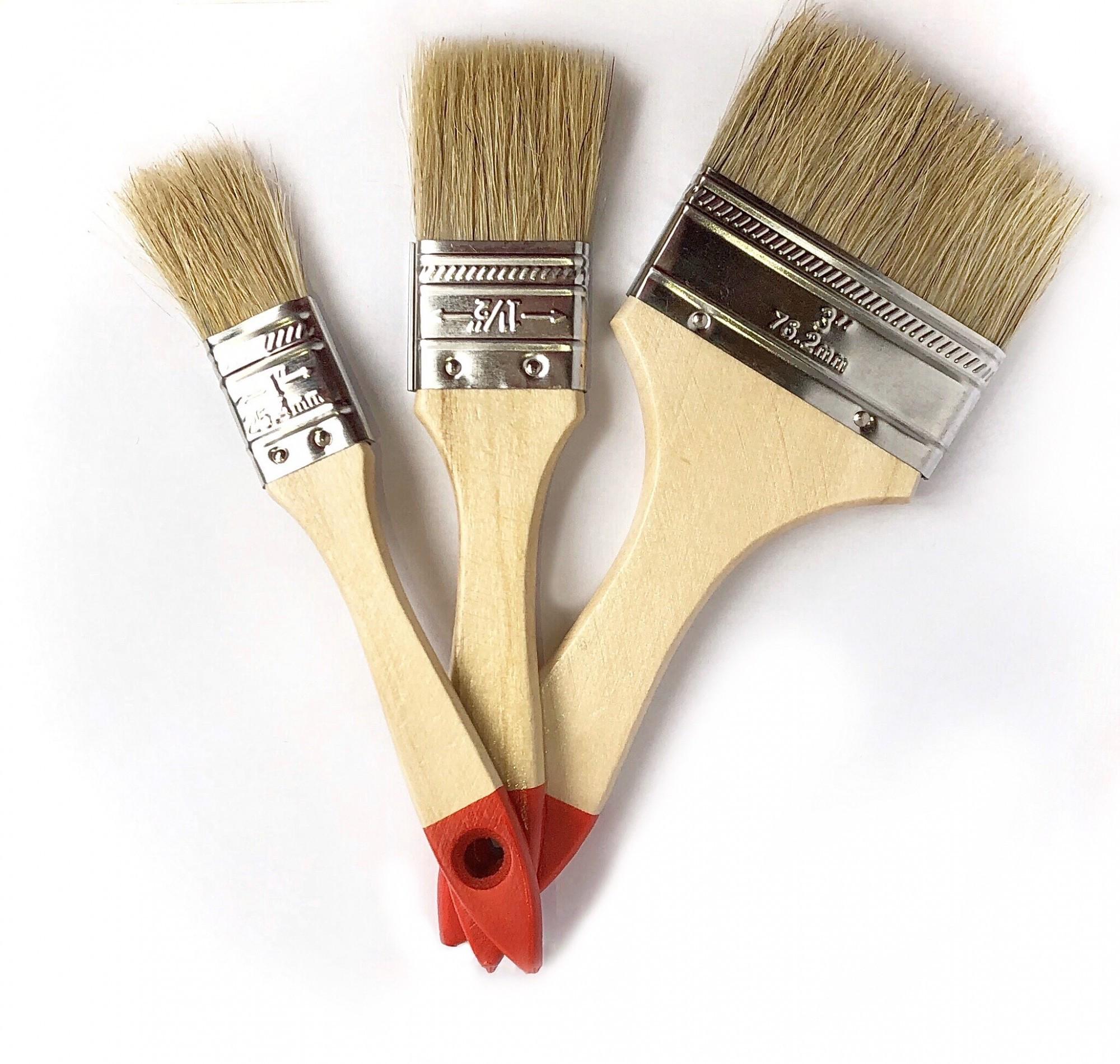 Пензлі малярні комплект №3 3 шт. 1" 25,4 мм/1,5" 38,1 мм/3" 76,2 мм з валиком з ручкою 250х40х6 мм (26677746) - фото 6 Пензлі малярні комплект №3 3 шт. 1" 25,4 мм/1,5" 38,1 мм/3" 76,2 мм з валиком з ручкою 250х40х6 мм (26677746) - фото 6