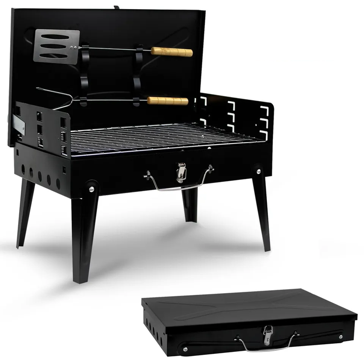 Мангал гриль для шашлыка раскладной с решеткой/вилкой и лопаткой - фото 19 Мангал гриль для шашлыка раскладной с решеткой/вилкой и лопаткой - фото 19